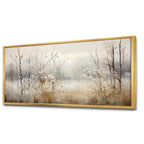 Designart Winter Meadow View Calmness II Meadow Grey Wall Decor - Traditional Bedroom Framed Canvas Wall Art