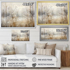 Designart Winter Meadow View Calmness II Meadow Grey Wall Decor - Traditional Bedroom Framed Canvas Wall Art