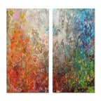 Designart Board Stained Abstract Art Abstract Canvas Wall Art Print 2 Piece Set