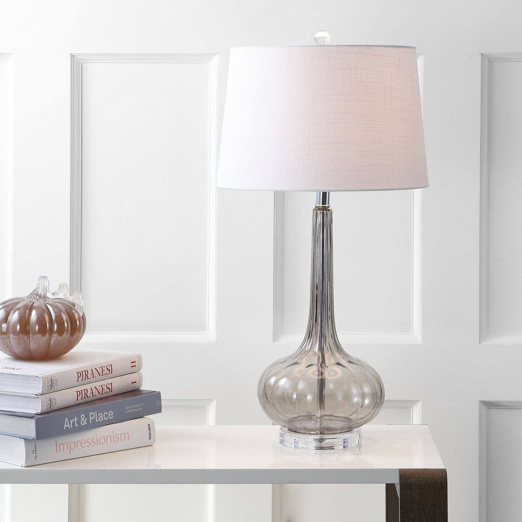 Lampe de table à LED Diamante 28,5 en verre rose (lot de 2) par JONATHAN Y