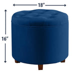 Donovan Tufted Round Storage Ottoman
