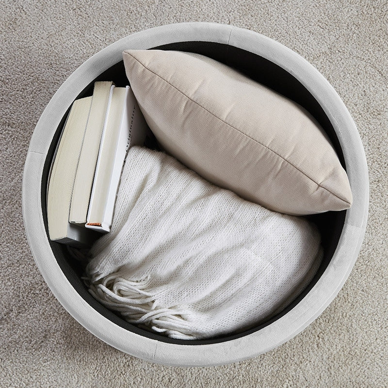 Donovan Tufted Round Storage Ottoman