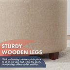 Donovan Tufted Round Storage Ottoman