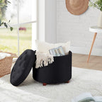 Donovan Tufted Round Storage Ottoman