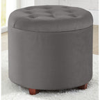 Donovan Tufted Round Storage Ottoman