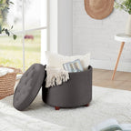 Donovan Tufted Round Storage Ottoman