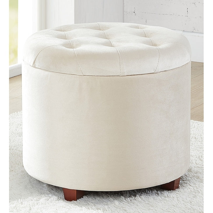 Donovan Tufted Round Storage Ottoman