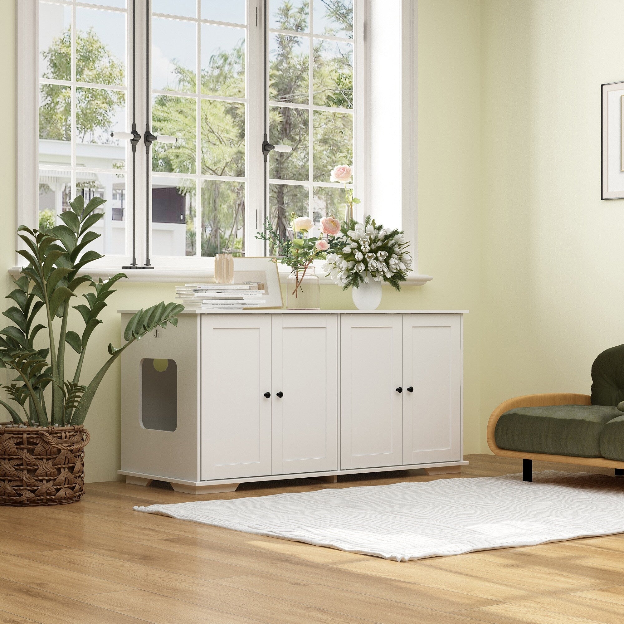 Meubles de dissimulation pour bac à litière pour chat et toilettes privées pour animaux de compagnie