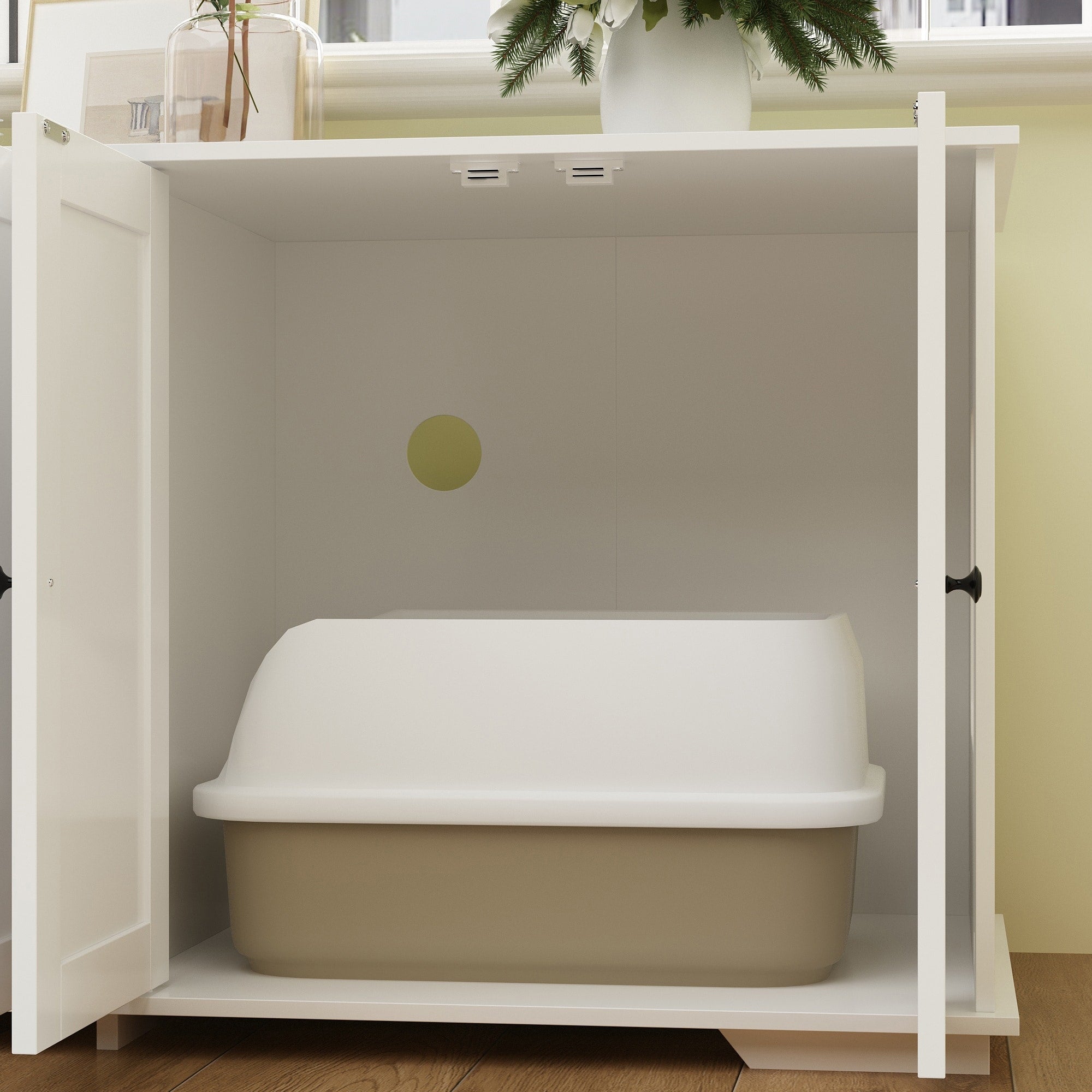 Meubles de dissimulation pour bac à litière pour chat et toilettes privées pour animaux de compagnie