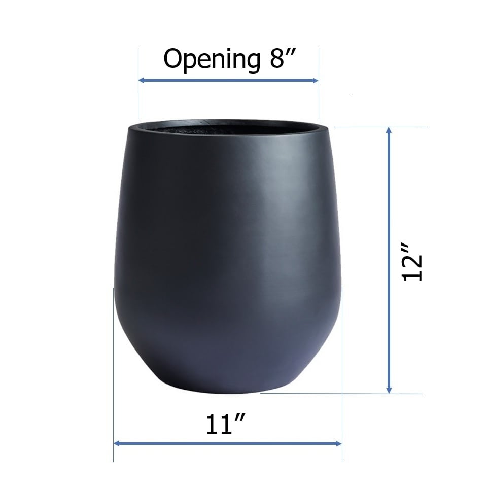 DreamPatio La Mirada 1-piece Fiberstone Tapered Planter for Indoor/Outdoor