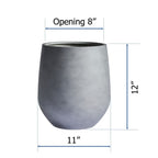 DreamPatio La Mirada 1-piece Fiberstone Tapered Planter for Indoor/Outdoor