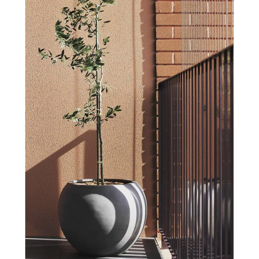 DreamPatio Riverside Fiberstone Modern Sphere Planter for Indoor/Outdoor