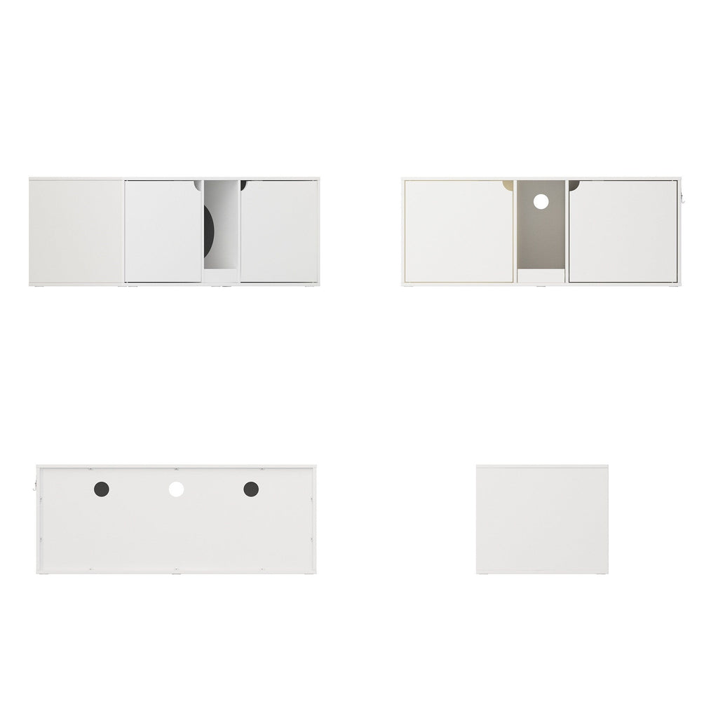 Dual-Compartment Cat Litter Box Enclosure Multi-Functional Furniture