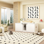 Dual-Compartment Cat Litter Box Enclosure Multi-Functional Furniture