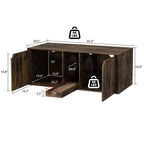Dual-Compartment Cat Litter Box Enclosure Multi-Functional Furniture
