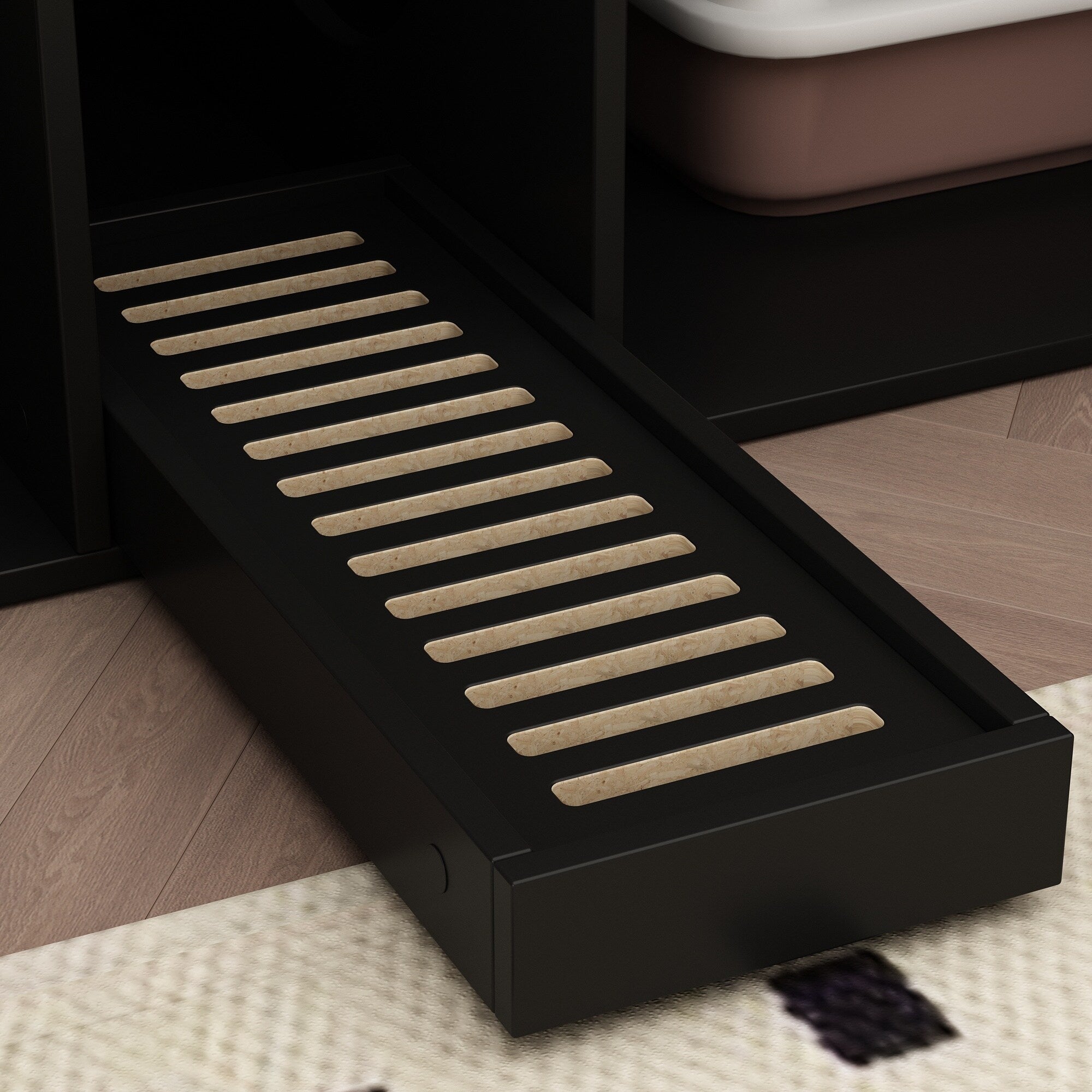 Dual-Compartment Cat Litter Box Enclosure Multi-Functional Furniture