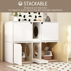 Dual-Compartment Cat Litter Box Enclosure Multi-Functional Furniture