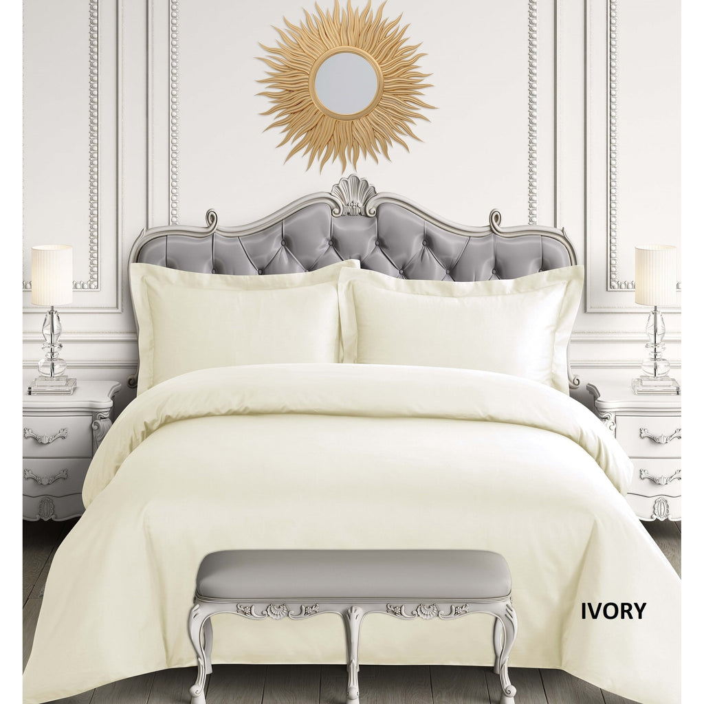 Egyptian Cotton Sateen 600 Thread Count Oversized Duvet Cover Set