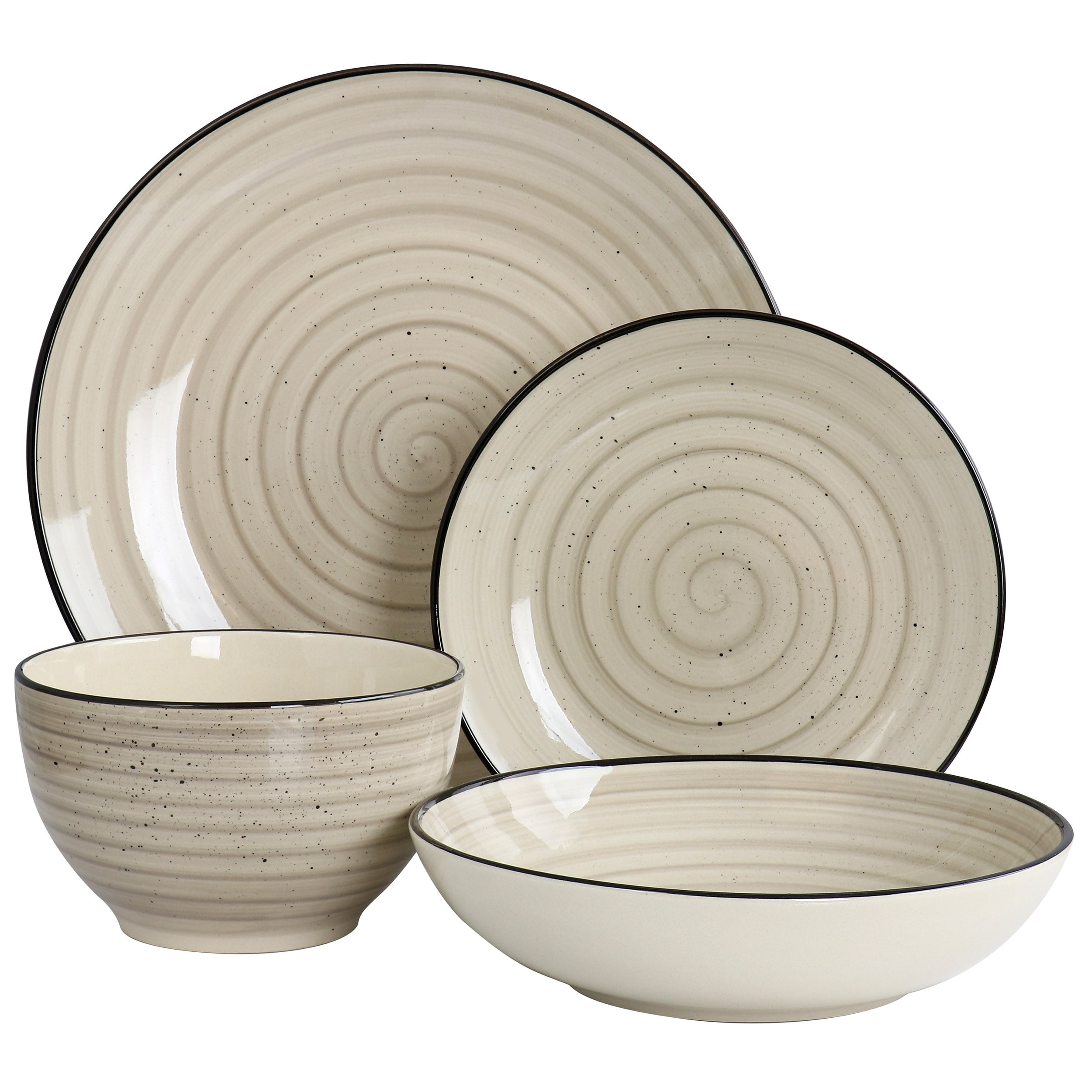 Elama Gia 24 Piece Stoneware Dinnerware Set