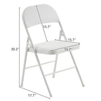 Elegant Foldable Iron & PVC Chairs for Convention & Exhibition White