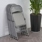 Elegant Foldable Iron & PVC Chairs for Convention & Exhibition White