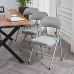 Elegant Foldable Iron & PVC Chairs for Convention & Exhibition White