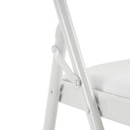 Elegant Foldable Iron & PVC Chairs for Convention & Exhibition White