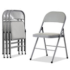 Elegant Foldable Iron & PVC Chairs for Convention & Exhibition White