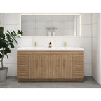Meuble-lavabo autoportant Eliza de 72 po avec double vasque