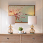 Ellipse Curved Gourd Glass Table Lamp, Set of 2