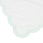 Embroidered Percale Crisp Cotton Double Scallopier Duvet Set and Sham