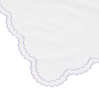 Embroidered Percale Crisp Cotton Double Scallopier Duvet Set and Sham