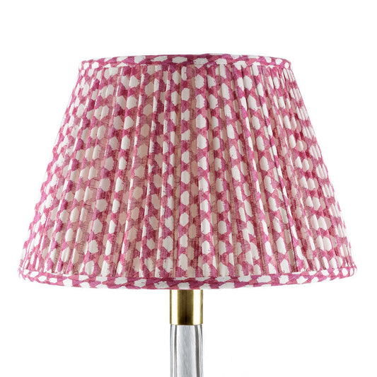 Abat-jour Fermoie en Osier Fuchsia