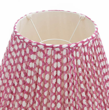 Abat-jour Fermoie en Osier Fuchsia