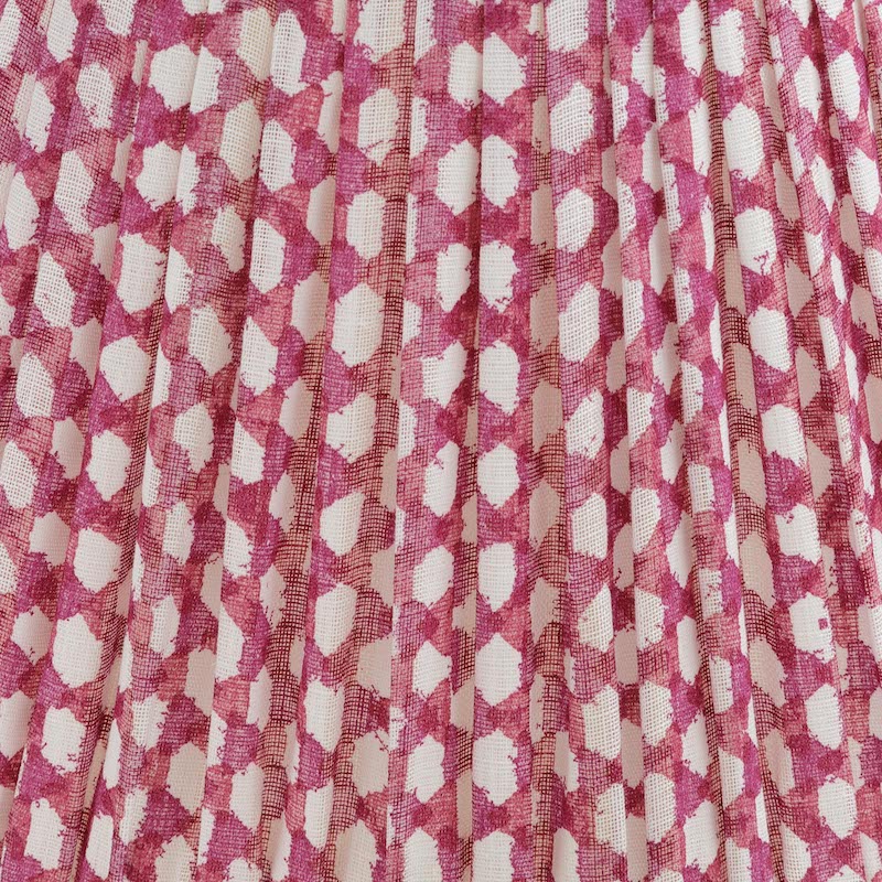 Abat-jour Fermoie en Osier Fuchsia