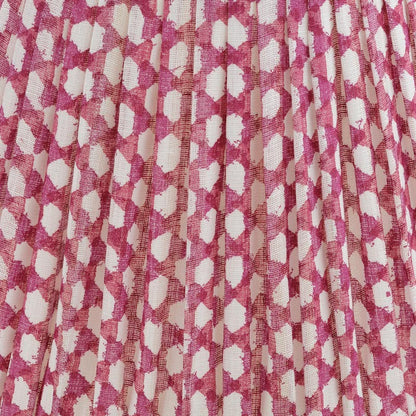Abat-jour Fermoie en Osier Fuchsia