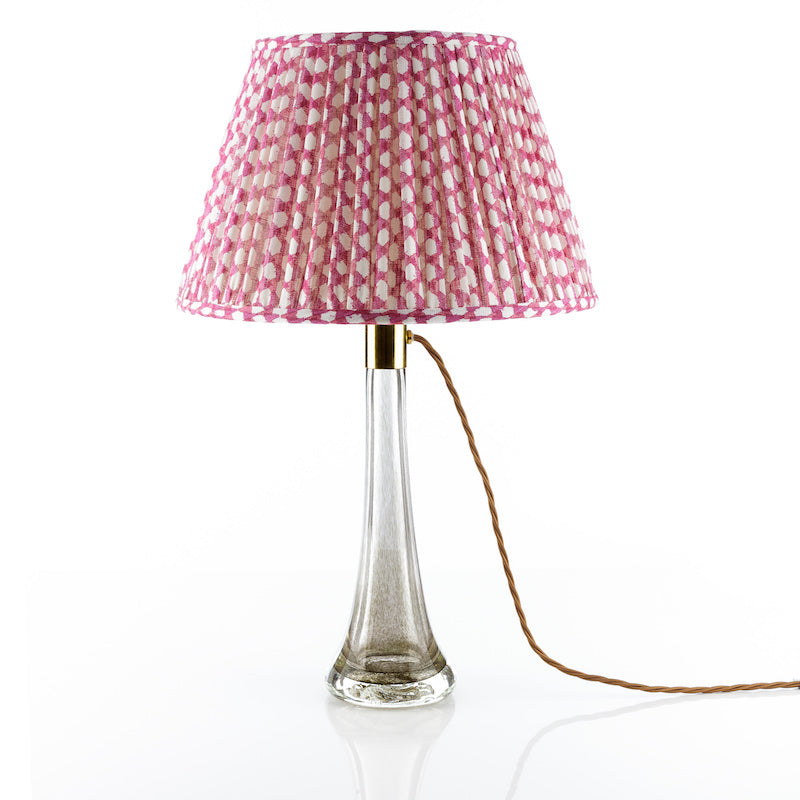 Abat-jour Fermoie en Osier Fuchsia