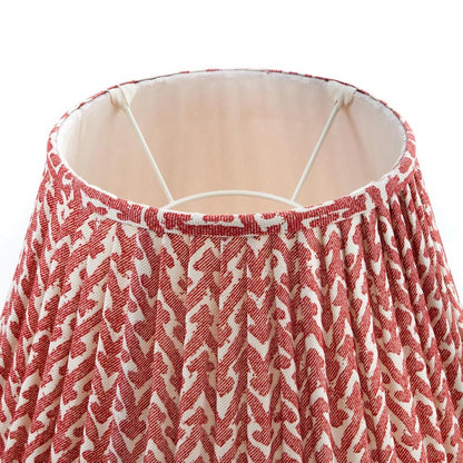 Abat-jour Fermoie en Rabanna Rouge