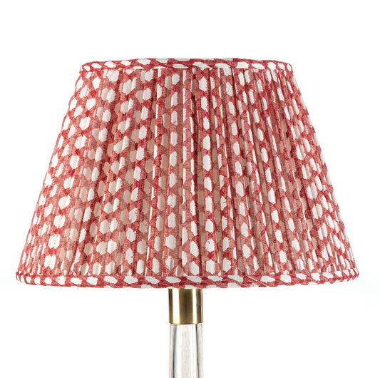 Abat-jour Fermoie en Osier Rouge