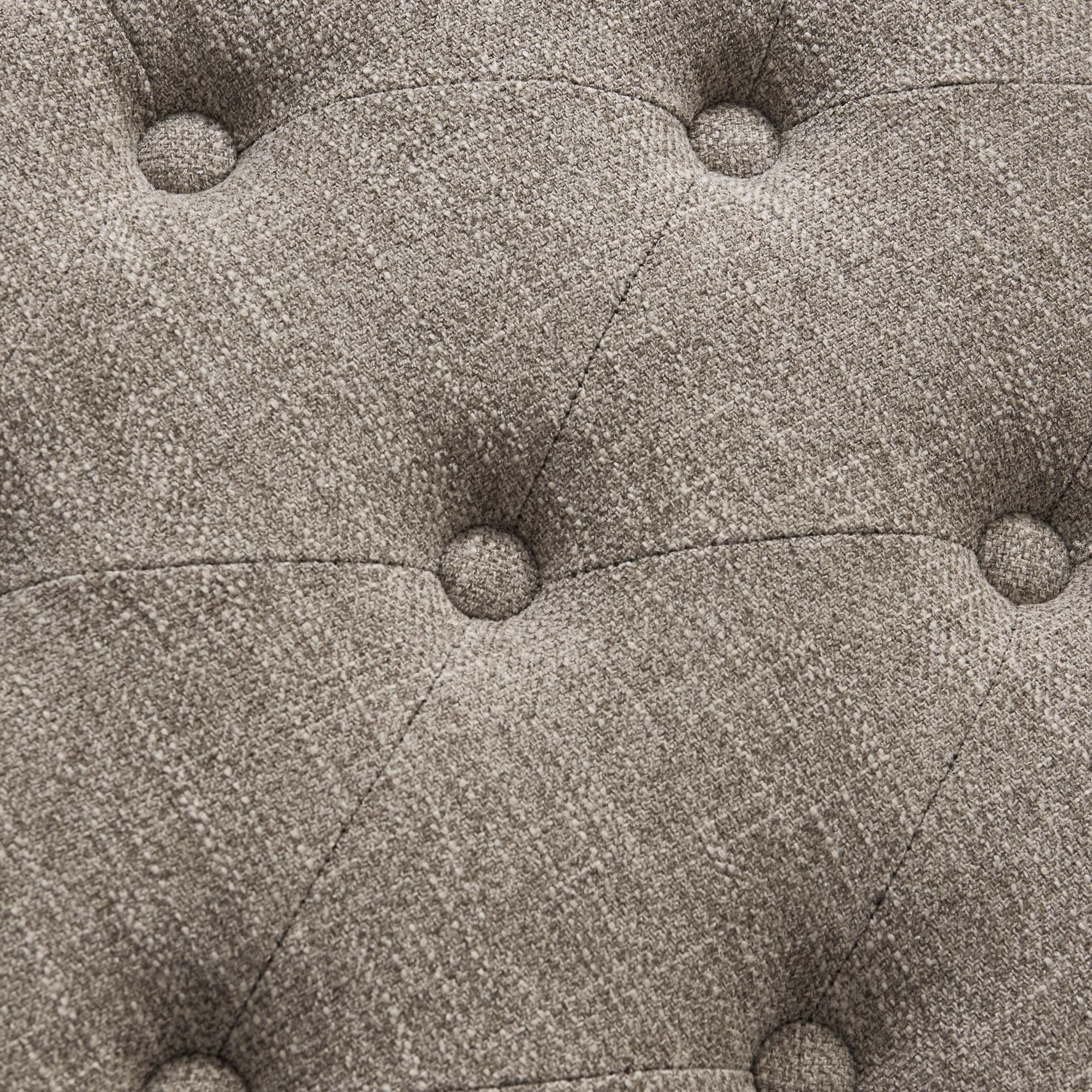 Banc à chaussures d'entrée, banc de rangement en tissu et bois massif, banc rembourré de 43 pouces pour salon et chambres