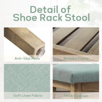 Banc à chaussures d'entrée Banc de rangement Banc rembourré