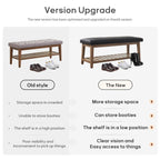 Banc à chaussures d'entrée Banc de rangement Banc rembourré