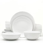 Euro Ceramica 16 Piece / 32 Piece White Essential Porcelain Dinnerware Set