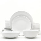 Euro Ceramica 16 Piece / 32 Piece White Essential Porcelain Dinnerware Set
