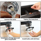 ExBrite Farmhouse 3-lights Bathroom Dimmable Iron Black Vanity Lights Wall Sconces