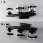 ExBrite Farmhouse 3-lights Bathroom Dimmable Iron Black Vanity Lights Wall Sconces