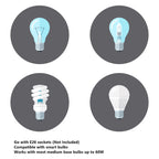 ExBrite Farmhouse 3-lights Bathroom Dimmable Iron Black Vanity Lights Wall Sconces