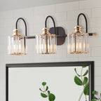 ExBrite Modern Rose Gold 1/2/3/4/5-light Bathroom Dimmable Crystal Vanity Lights Wall Sconces