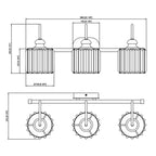 ExBrite Modern Rose Gold 1/2/3/4/5-light Bathroom Dimmable Crystal Vanity Lights Wall Sconces
