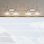 ExBrite Modern Rose Gold 1/2/3/4/5-light Bathroom Dimmable Crystal Vanity Lights Wall Sconces